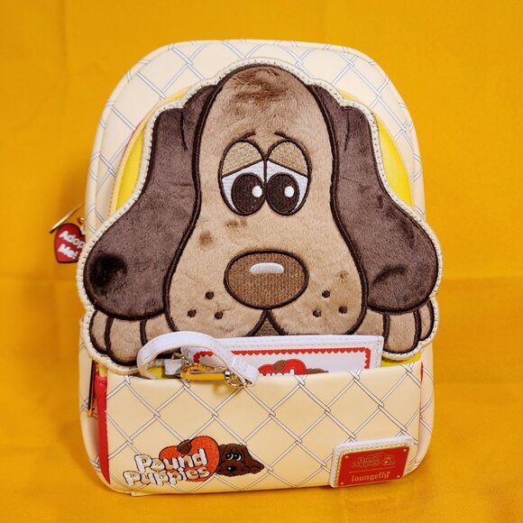 Loungefly Pound Puppies 40th Anniversary Plush Mini Backpack with Card Holder main image 10